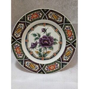 Amethyst Kutani Plates Set Of 8.  Based On Georges Briard Interpretation.